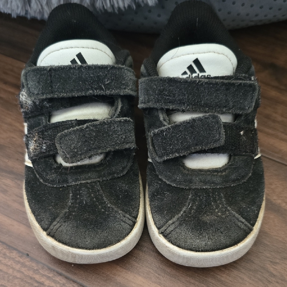 Adidas Kids Black Velcro Sneakers